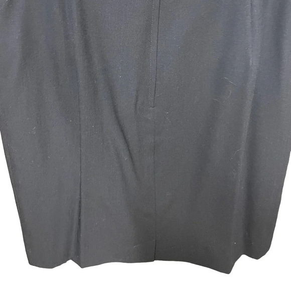 MaxMara Navy Blue Classic Virgin Wool Pencil Skirt Size US 10 - Picture 3 of 6